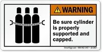 Be Sure Cylinder Is Properly Capped Label