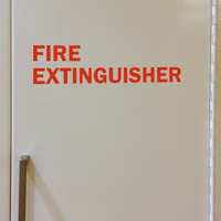 Die Cut Glass Door Label