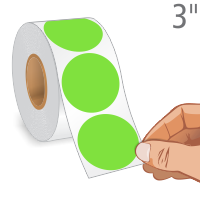 Fluorescent Green Color Coded Label