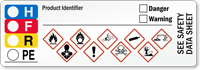 Write On GHS Hazard and HMIG Combo Label