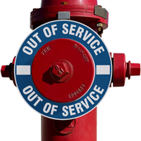 Out Of Service Fire Hydrant Marker - Blue