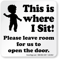 This Is Where I Sit Stick Clear Decal