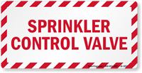 Sprinkler Control Valve Label