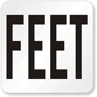 Feet Pool Depth Marker