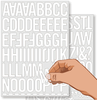 Assorted Letters Symbols Label Sheet