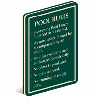 Add Custom Pool Rules PermaCarve Sign