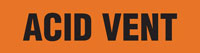 Acid Vent (Orange) Adhesive Pipe Marker