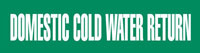 Domestic Cold Water Return (Green) Adhesive Pipe Marker