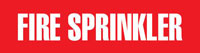 Fire Sprinkler (Red) Adhesive Pipe Marker