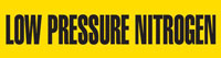 Low Pressure Nitrogen (Yellow) Adhesive Pipe Marker