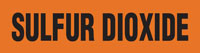 Sulfur Dioxide (Orange) Adhesive Pipe Marker