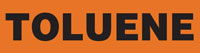 Toluene (Orange) Adhesive Pipe Marker