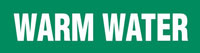 Warm Water (Green) Adhesive Pipe Marker