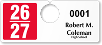 Plastic ToughTags™ Parking Permits, Horizontal