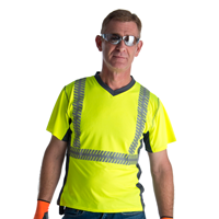 Type R, Class 2, Comfort Stretch T-Shirt with Reflective Tape and Gray Side Panels