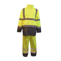 Type R, Class 3, Reptyle™ 2-Piece Rain Suit with Black Panels and Reflective Tape