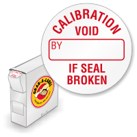 Calibration Void By, 3/4" Dia, 2 Mil Destructible White Vinyl
