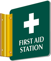 First Aid Station with Symbol Sign