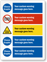 Add Custom Warning Message And Choose Cliparts Sign