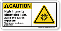 Avoid Eye Skin Exposure Caution Sign