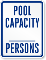 Pool Capacity Sign