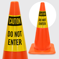 Caution Do Not Enter Cone Collar