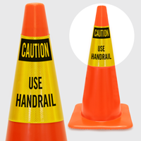 Caution Use Handrail Cone Collar