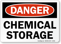 Danger Chemical Storage Sign