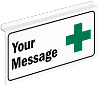 Custom First Aid Two Sided Z Ceiling Sign
