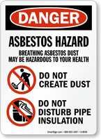 OSHA Danger Asbestos Hazard Breathing Sign