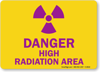 Danger High Radiation Area Sign