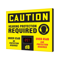 Hearing Protection Required Decibel Meter Sign