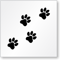 Dog Paw Prints Symbol Floor Stencil