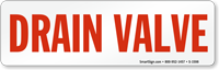 Drain Valve Sign