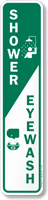 Emergency Eye Wash & Shower with Graphic Sign
