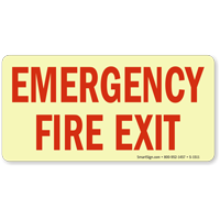 Emergency Fire Exit Sign