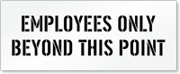 Employees Only Pavement And Parking Lot Stencil