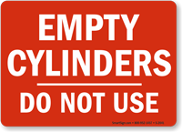 Empty Cylinders Sign
