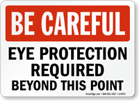 Eye Protection Required Sign