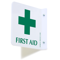 2 Sided Projecting First Aid Sign 