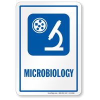 Microbiology Hospital Sign with Symbol