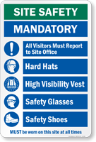 Must Be Worn On This Site Safety Sign