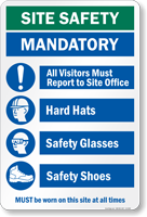 Must Be Worn On This Site Safety Sign