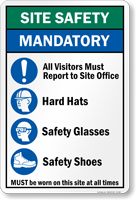 Must Be Worn On This Site Safety Sign