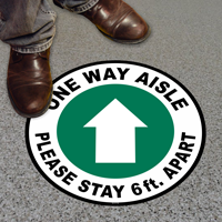 Social Distancing Circular Floor Sign