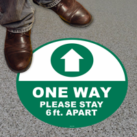 Social Distancing Circular Floor Sign