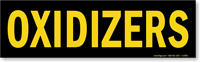 Magnetic Cabinet Label: Oxidizers