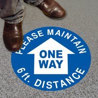 Please Maintain 6ft Distance Floor Sign