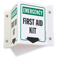 Emergency First Aid Kit Directional Projecting Sign