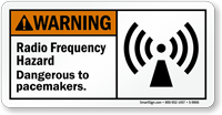 Radio Frequency Hazard Dangerous To Pacemakers Sign